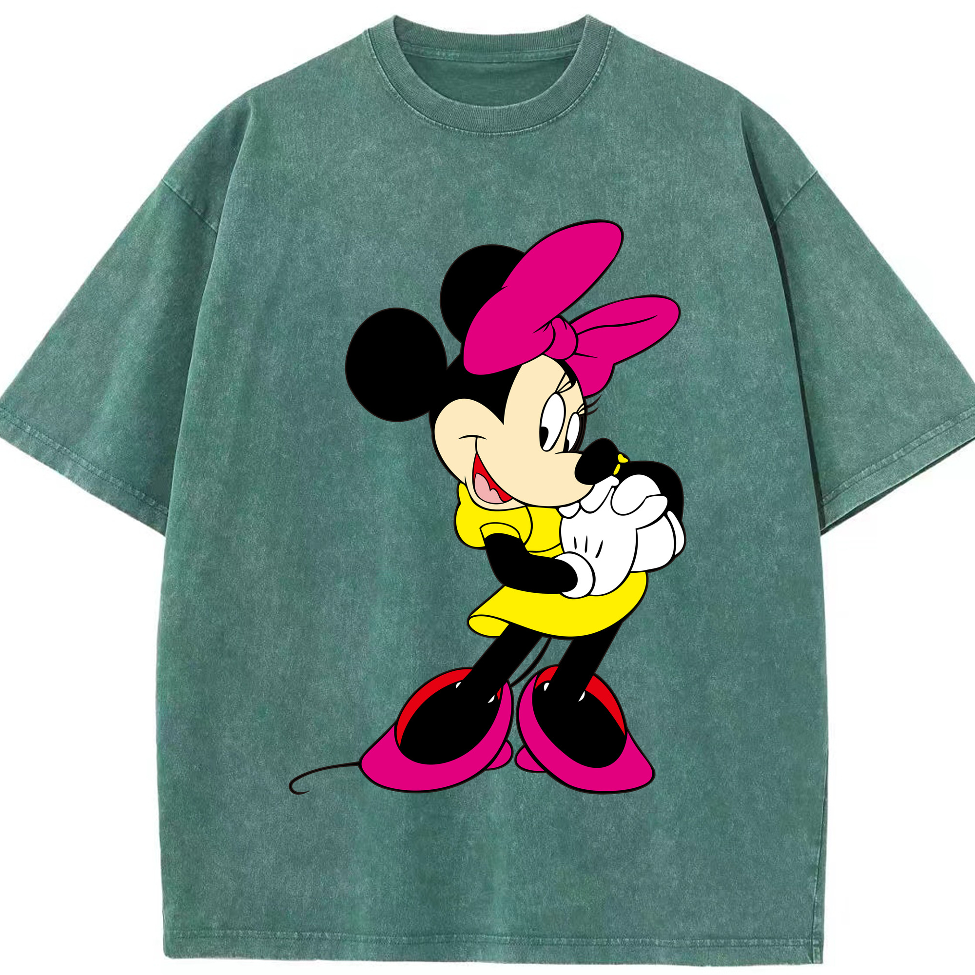 （画像用） ミッキーマウス Mickey Mouse 綿100% ヴィンテージ風 半袖Tシャツ（フロントプリント）